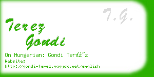 terez gondi business card